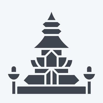 Icon King Norodom Stupa. related to Cambodia symbol. glyph style. simple design editable. simple illustration vector