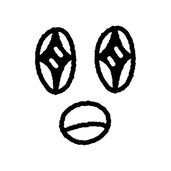 Cartoon surprise face drawing for decor png