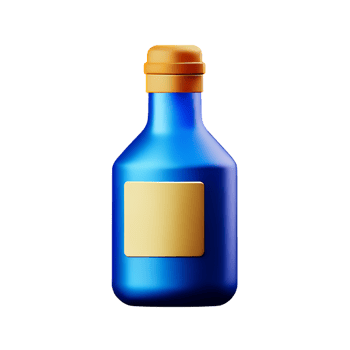 bottle 3d rendering icon illustration png
