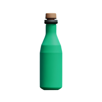 bottle 3d rendering icon illustration png