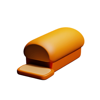 bread 3d rendering icon illustration png