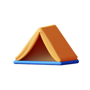 camping 3d rendering icon illustration png