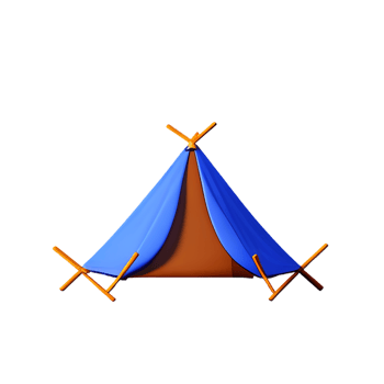 camping 3d rendering icon illustration png