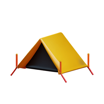 camping 3d rendering icon illustration png