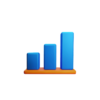 chart 3d rendering icon illustration png