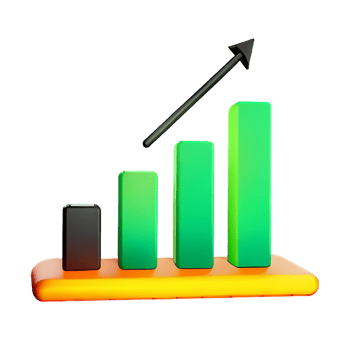 chart 3d rendering icon illustration png