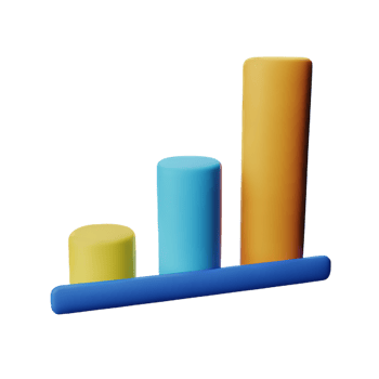 chart 3d rendering icon illustration png