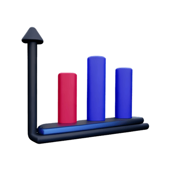 chart 3d rendering icon illustration png