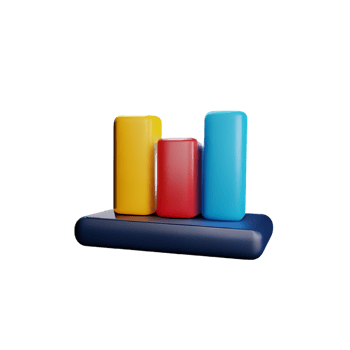 chart 3d rendering icon illustration png