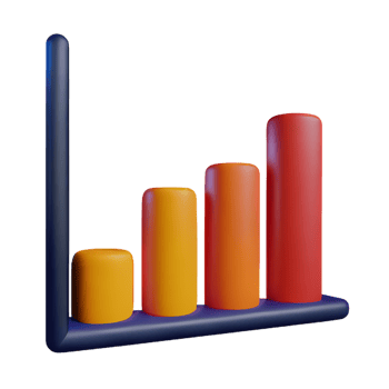 chart 3d rendering icon illustration png