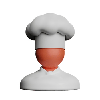 chef face 3d rendering icon illustration png