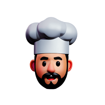 chef face 3d rendering icon illustration png