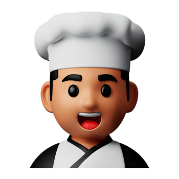 chef face 3d rendering icon illustration png