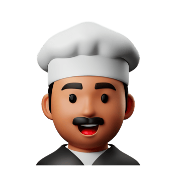 chef face 3d rendering icon illustration png