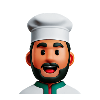 chef face 3d rendering icon illustration png