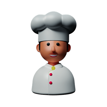 chef face 3d rendering icon illustration png