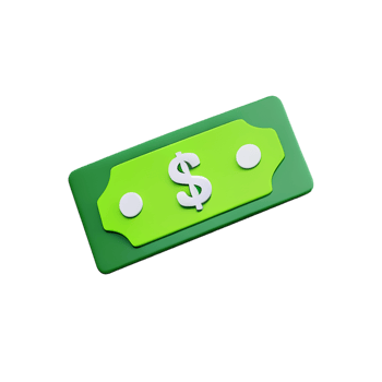 dollar 3d rendering icon illustration png