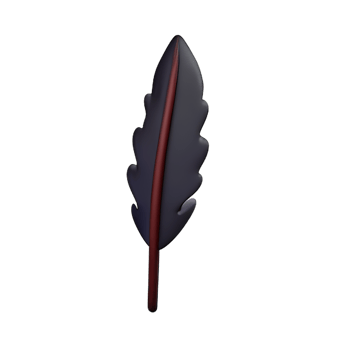 feather 3d rendering icon illustration png