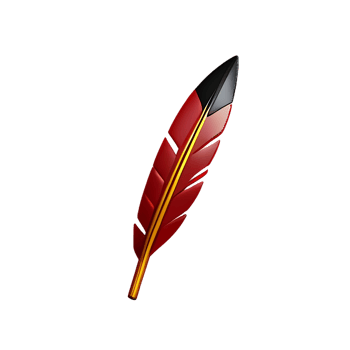 feather 3d rendering icon illustration png