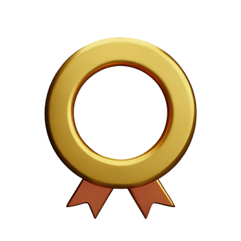 gold ribbon 3d rendering icon illustration png