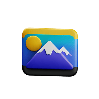 polaroid 3d rendering icon illustration png