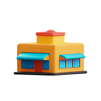 restaurant 3d rendering icon illustration png