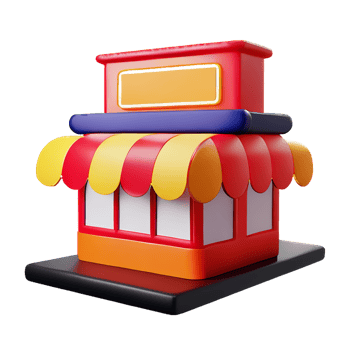 restaurant 3d rendering icon illustration png