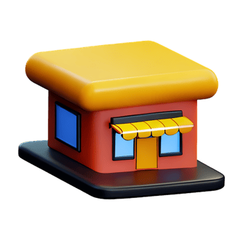 restaurant 3d rendering icon illustration png