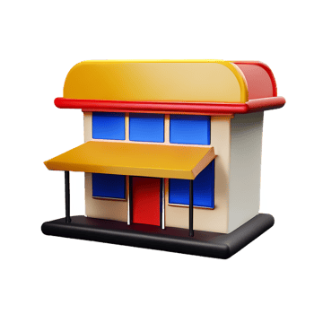 restaurant 3d rendering icon illustration png
