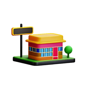 restaurant 3d rendering icon illustration png