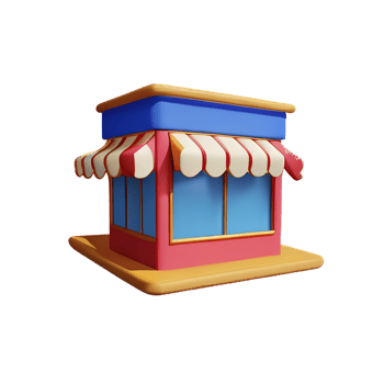 restaurant 3d rendering icon illustration png