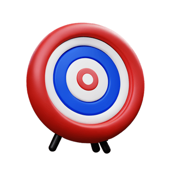 target 3d rendering icon illustration png