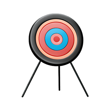 target 3d rendering icon illustration png