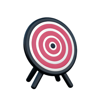 target 3d rendering icon illustration png