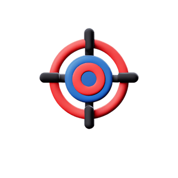 target 3d rendering icon illustration png