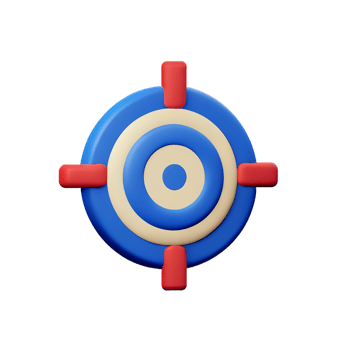 target 3d rendering icon illustration png