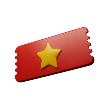 ticket 3d rendering icon illustration png