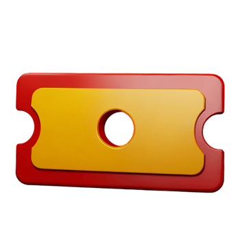 ticket 3d rendering icon illustration png