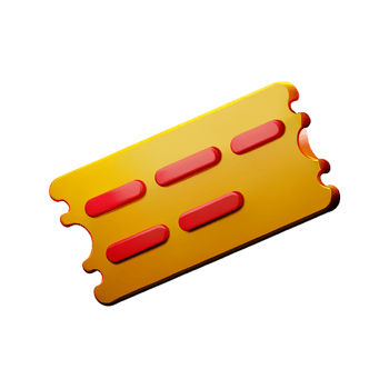 ticket 3d rendering icon illustration png