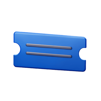 ticket 3d rendering icon illustration png