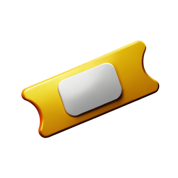 ticket 3d rendering icon illustration png
