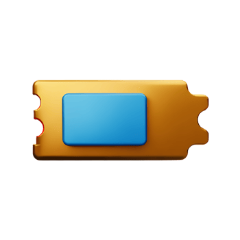ticket 3d rendering icon illustration png