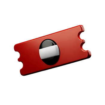 ticket 3d rendering icon illustration png