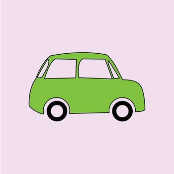 flat car icon cartoon style vector