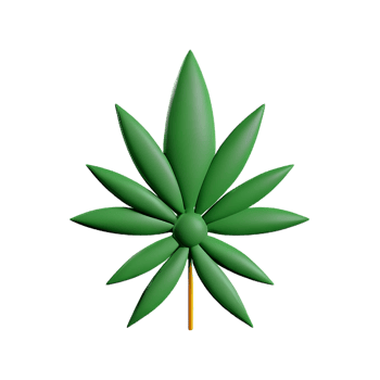weed 3d rendering icon illustration png