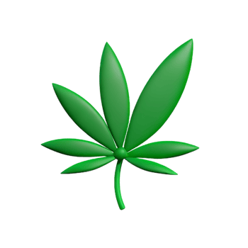 weed 3d rendering icon illustration png