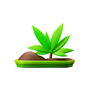 weed 3d rendering icon illustration png
