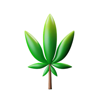 weed 3d rendering icon illustration png