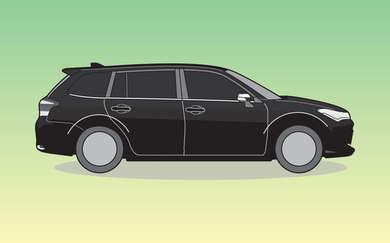 Modern Black Car Vector Digital Stock Illustrations