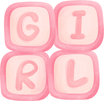 cute  baby shower girl pink cube toys png